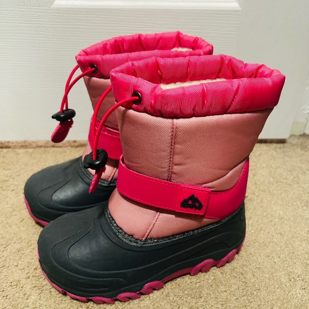 Pink and Black Winter Boots